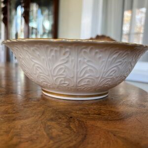 Lenox White Bowl with Gold Accents